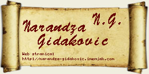 Narandža Gidaković vizit kartica